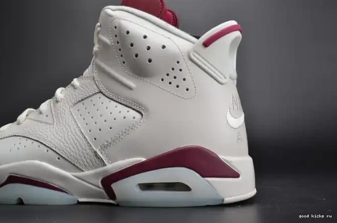 80% Off Sale Maroon Retro Air 6 384664-116 Jordan white 0507